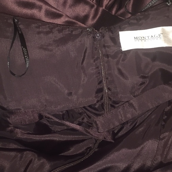 💕💕Host Pick💕💕NWOT Montage strapless eveningdress col. plum/wine - Picture 6 of 6